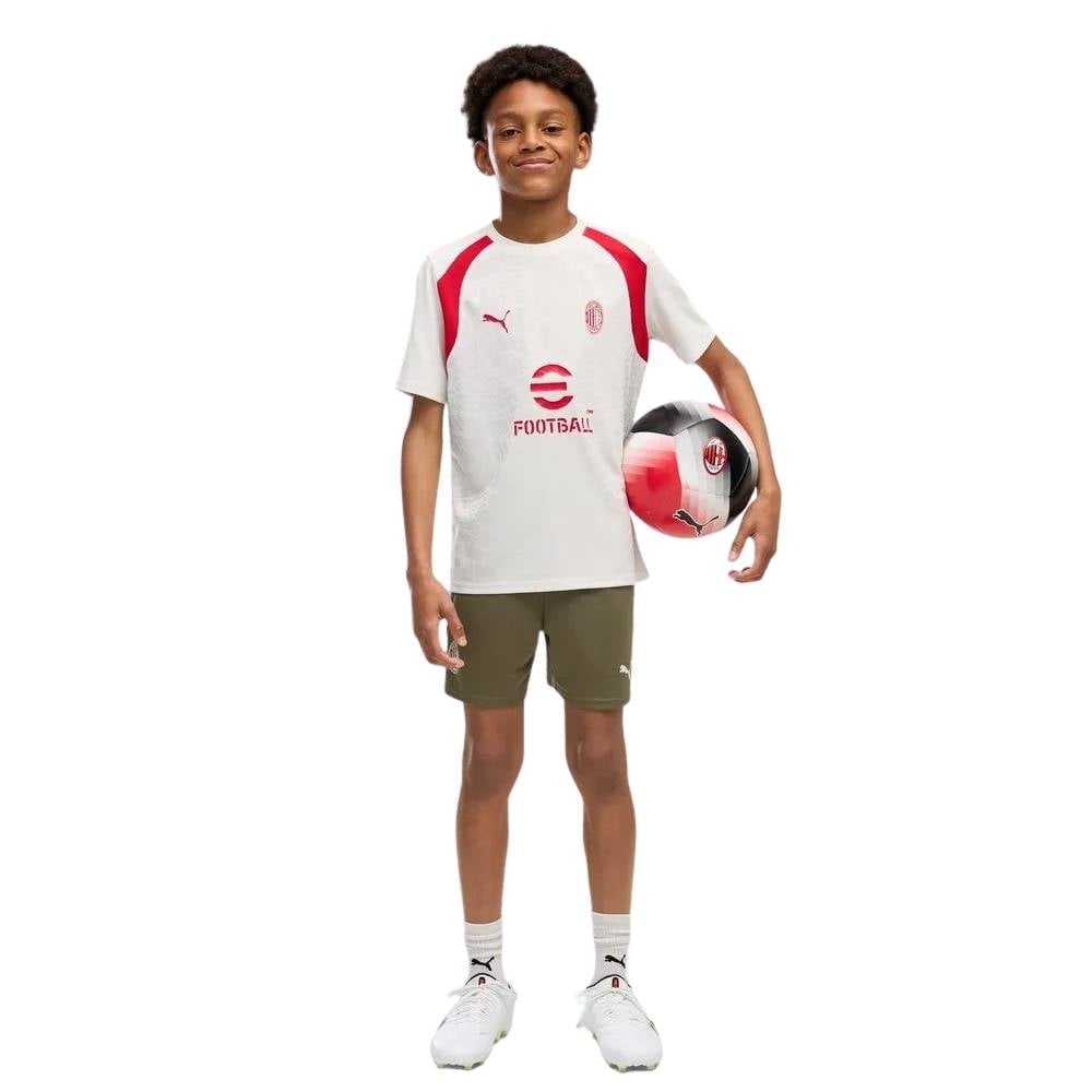 PUMA AC Milan Trainingsshirt 2026-2027 Kids Lichtgrijs Rood PUMA AC Milan Trainingsshirt 2026-2027 Kids Lichtgrijs Rood - Afbeelding 3