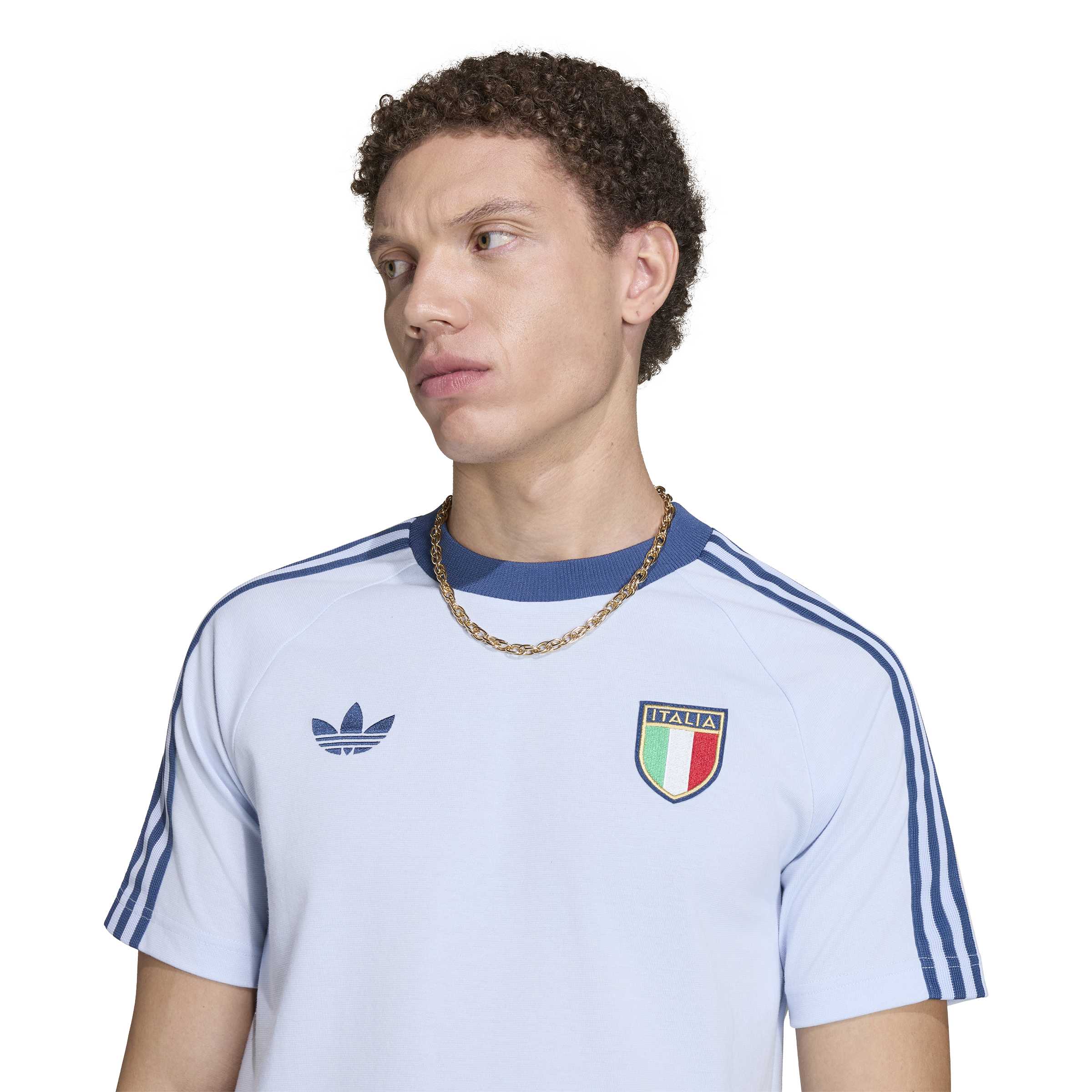 Adidas Italië Originals T-Shirt Lichtblauw Blauw Adidas Italië Originals T-Shirt Lichtblauw Blauw - foto 3
