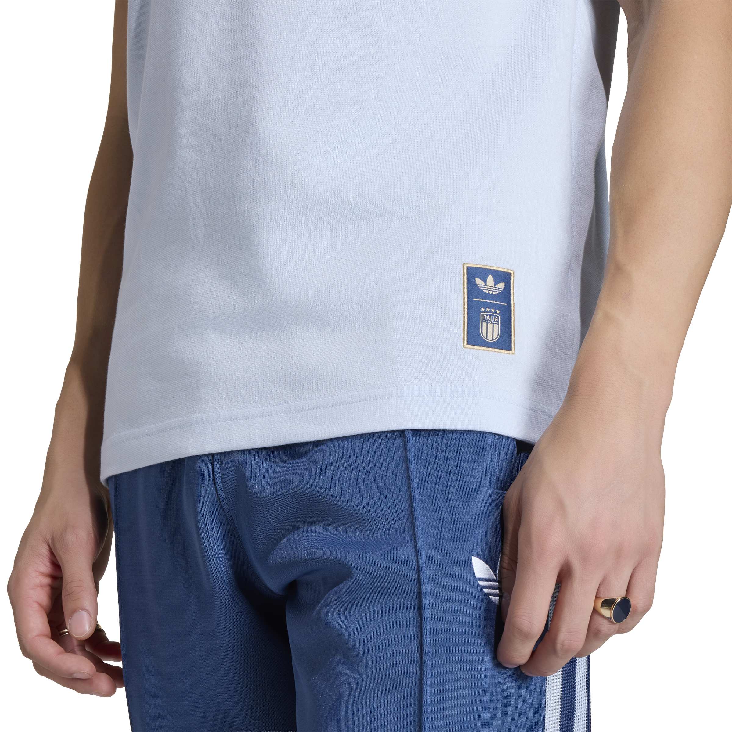 Adidas Italië Originals T-Shirt Lichtblauw Blauw Adidas Italië Originals T-Shirt Lichtblauw Blauw - foto 4