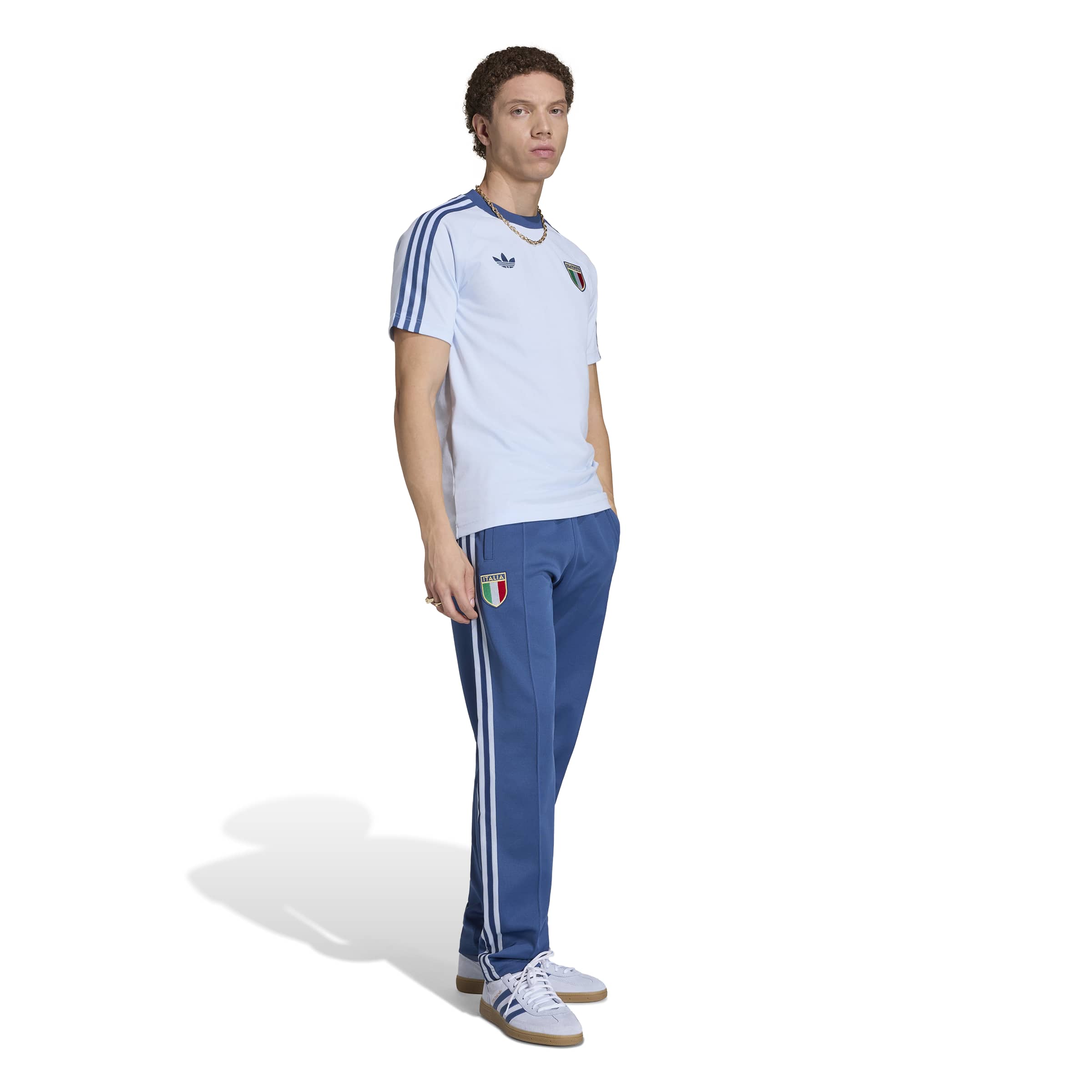 Adidas Italië Originals T-Shirt Lichtblauw Blauw Adidas Italië Originals T-Shirt Lichtblauw Blauw - foto 5