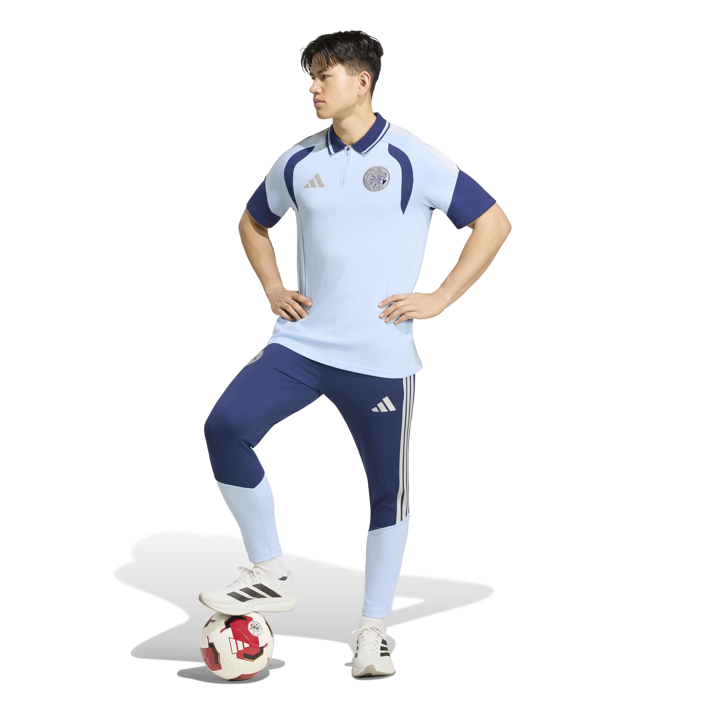 Adidas Ajax Polo 2026-2027 Lichtblauw Donkerblauw Adidas Ajax Polo 2026-2027 Lichtblauw Donkerblauw - Afbeelding 5