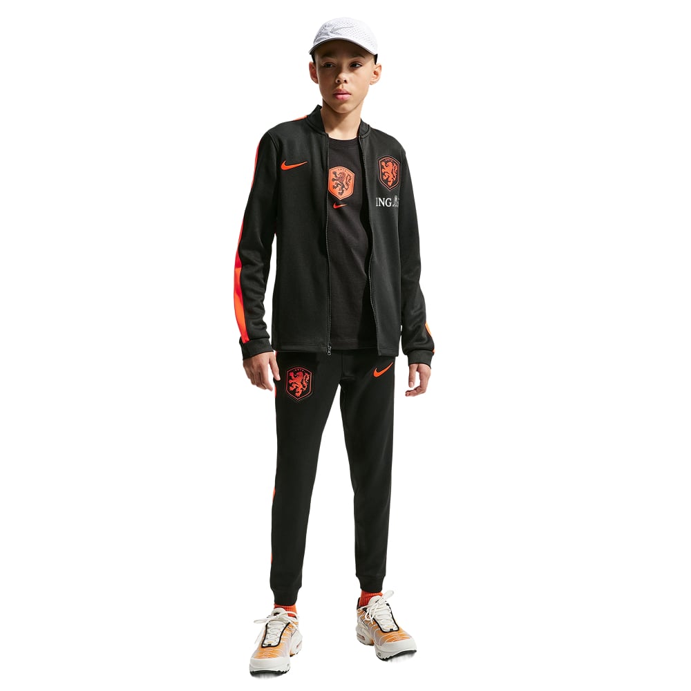 Nike Nederland Strike Trainingspak Full-Zip 2026-2028 Kids Zwart Oranje