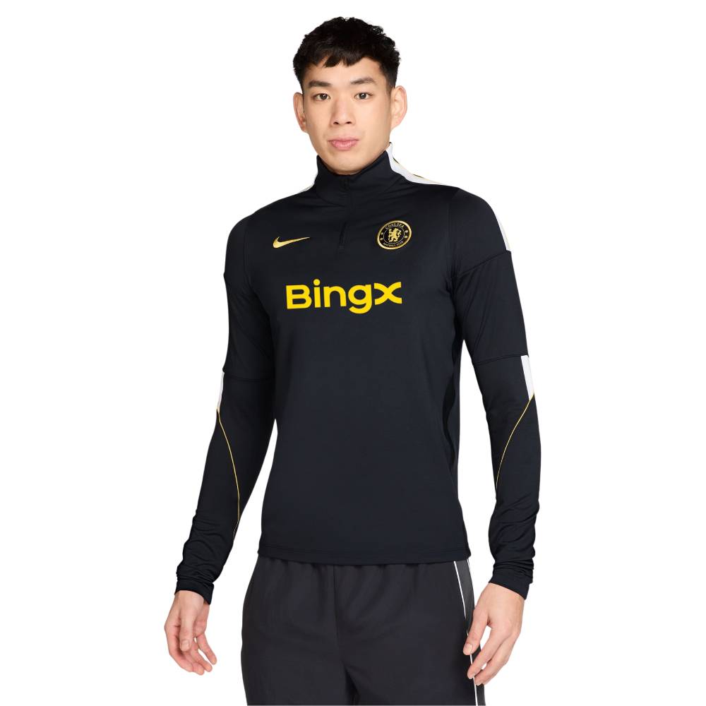 Nike Chelsea Strike Trainingspak 1/4-Zip 2026-2027 Donkerblauw Wit Goudgeel - foto 2