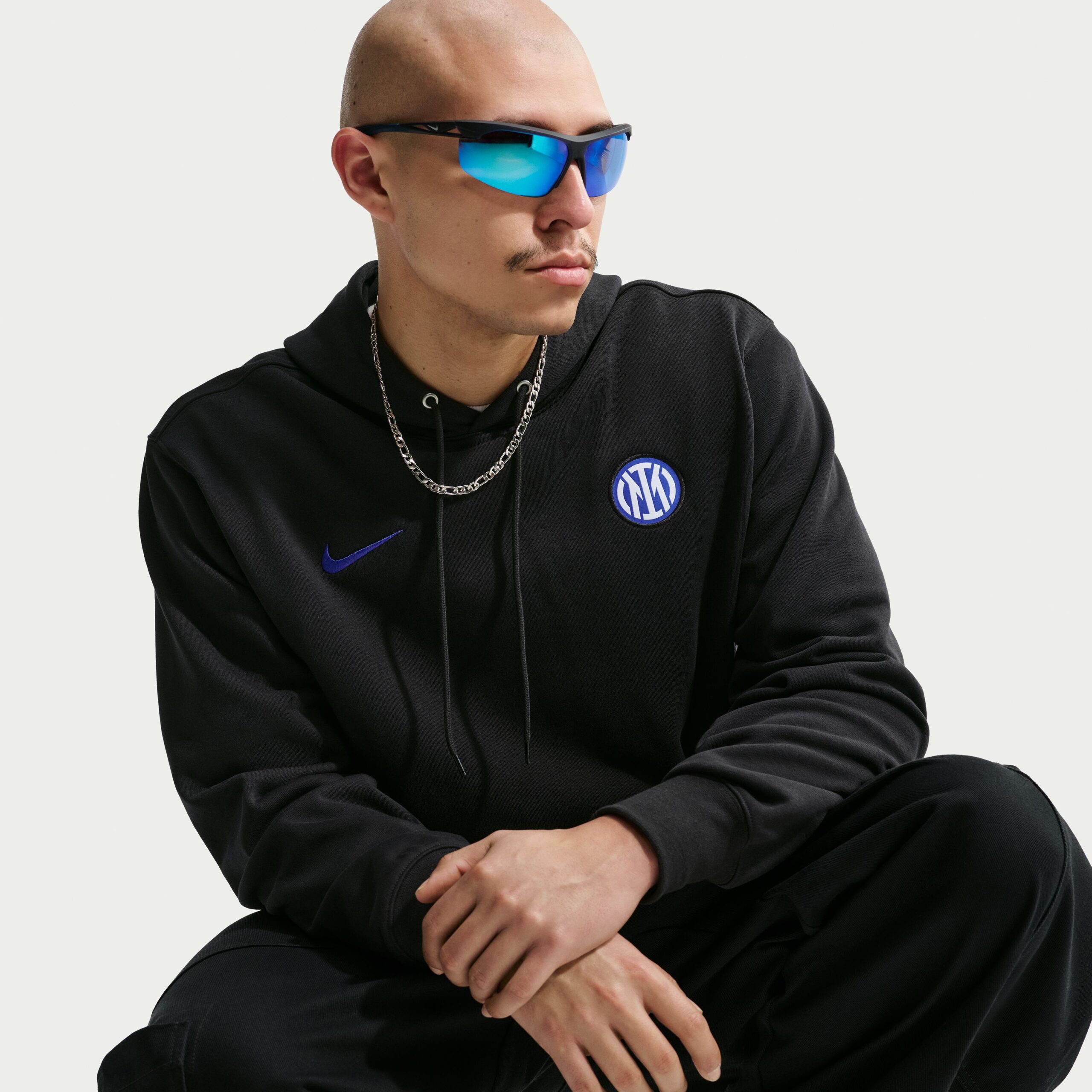 Nike Inter Milan Club Sportswear Trainingspak Hooded 2026-2027 Zwart Donkerblauw Wit Nike Inter Milan Club Sportswear Trainingspak Hooded 2026-2027 Zwart Donkerblauw Wit - foto 5