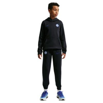 Nike Inter Milan Club Sportswear Trainingspak Hooded 2026-2027 Kids Zwart Donkerblauw