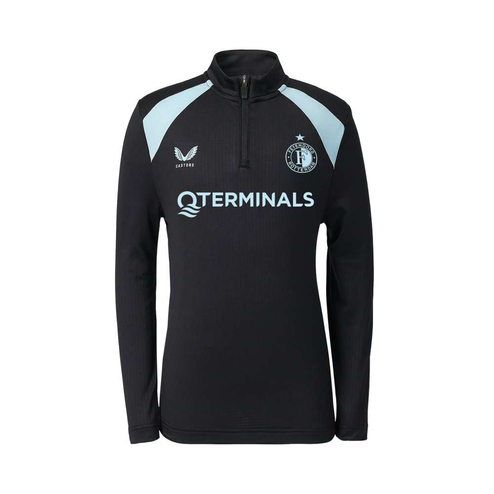 Castore Feyenoord Trainingstrui 1/4-Zip 2026-2027 Kids Zwart Lichtblauw Castore Feyenoord Trainingspak 1/4-Zip 2026-2027 Kids Zwart Lichtblauw - foto 2