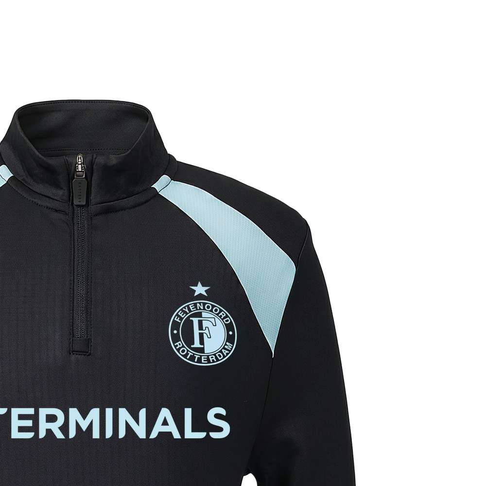 Castore Feyenoord Trainingstrui 1/4-Zip 2026-2027 Kids Zwart Lichtblauw Castore Feyenoord Trainingspak 1/4-Zip 2026-2027 Kids Zwart Lichtblauw - foto 3