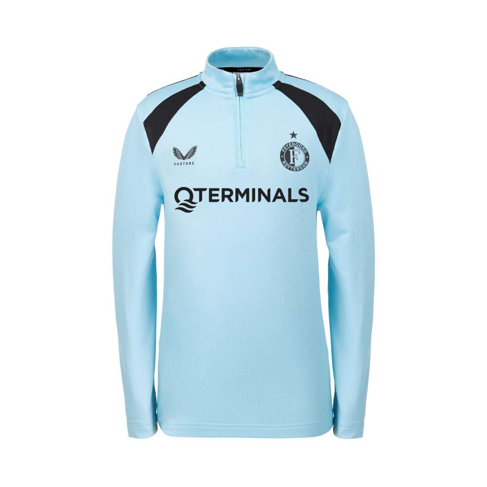 Castore Feyenoord Trainingstrui 1/4-Zip 2026-2027 Lichtblauw Zwart Castore Feyenoord Trainingspak 1/4-Zip 2026-2027 Lichtblauw Zwart - foto 2