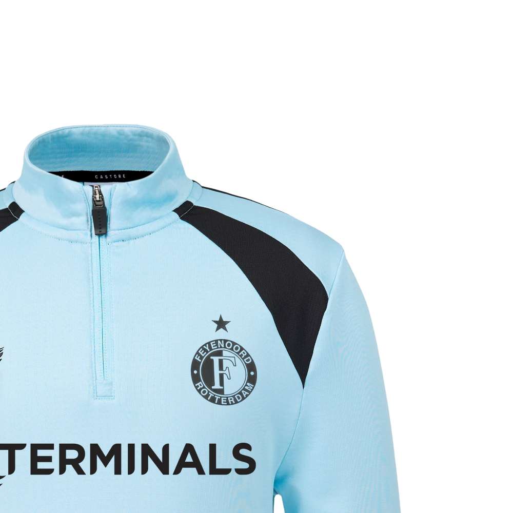 Castore Feyenoord Trainingstrui 1/4-Zip 2026-2027 Lichtblauw Zwart Castore Feyenoord Trainingspak 1/4-Zip 2026-2027 Lichtblauw Zwart - foto 3
