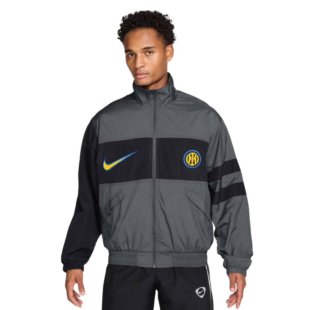 Nike Inter Milan Repel I96 Trainingsjack 2026-2027 Grijs Zwart Goudgeel Nike Inter Milan Repel I96 Trainingsjack 2026-2027 Grijs Zwart Goudgeel