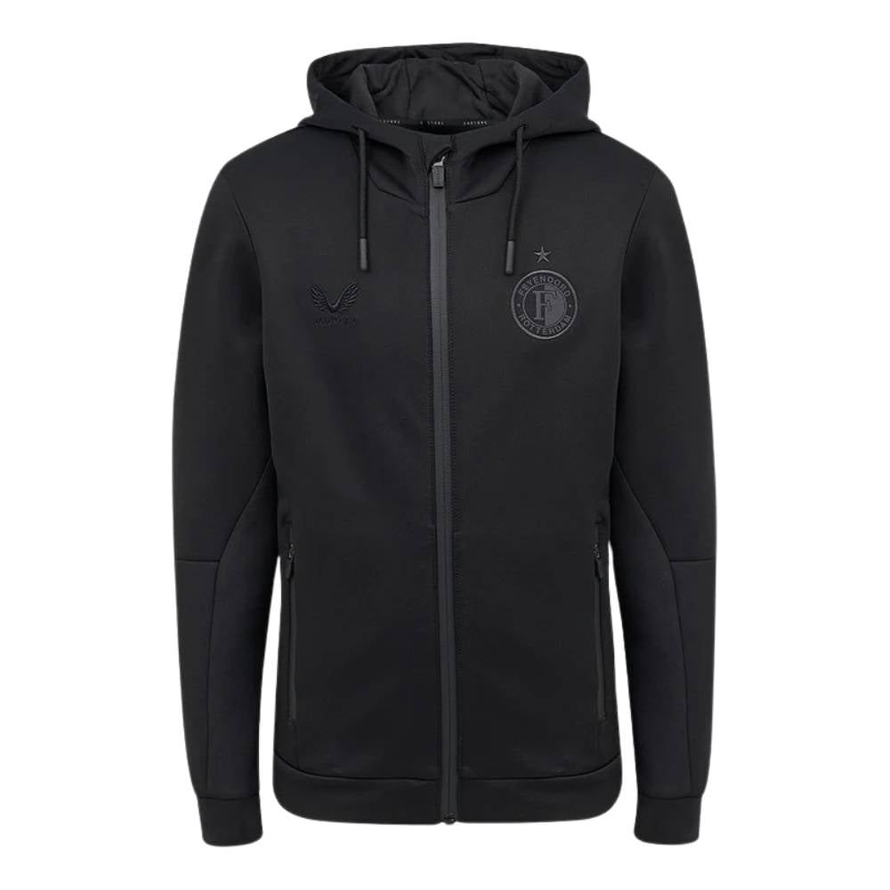 Castore Feyenoord EU Travel Trainingsjack Hooded 2026-2027 Zwart Castore Feyenoord EU Travel Trainingsjack Hooded 2026-2027 Zwart