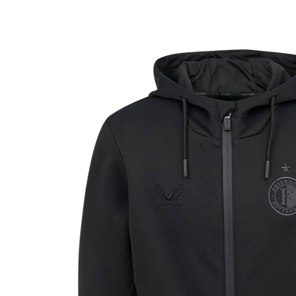 Castore Feyenoord EU Travel Trainingsjack Hooded 2026-2027 Zwart Castore Feyenoord EU Travel Trainingsjack Hooded 2026-2027 Zwart - foto 3