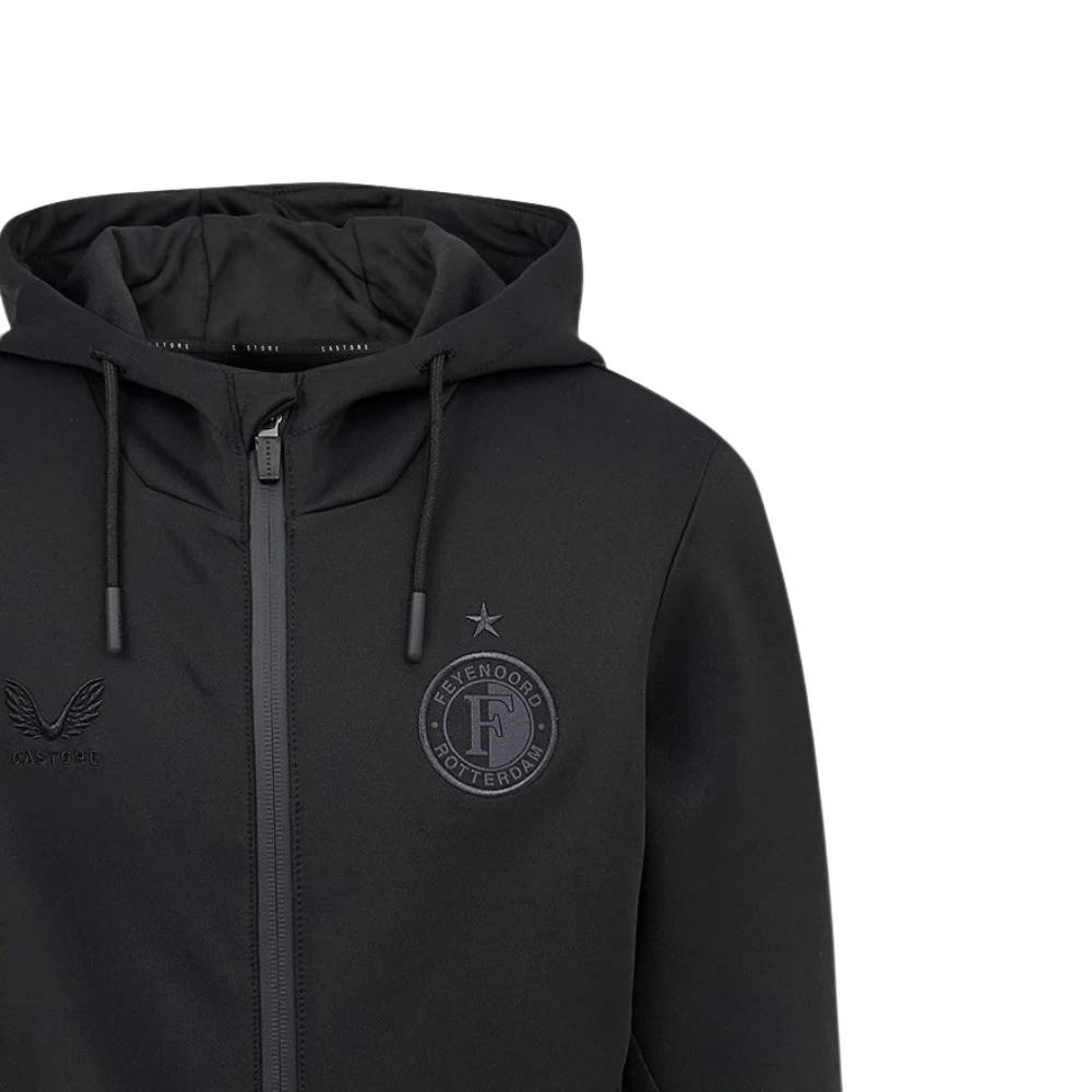 Castore Feyenoord EU Travel Trainingsjack Hooded 2026-2027 Zwart Castore Feyenoord EU Travel Trainingsjack Hooded 2026-2027 Zwart - foto 4